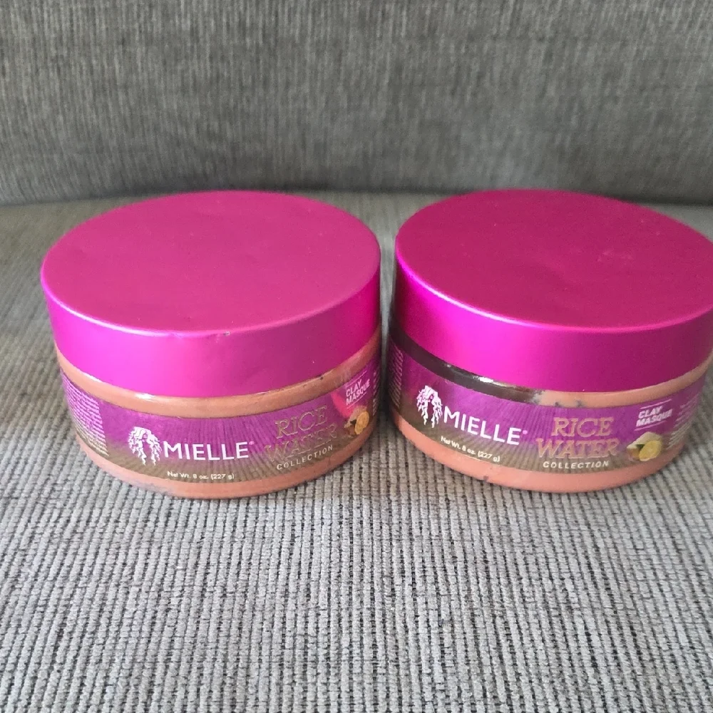 Mielle Rosemary Mint Shampoo And Rice Water Clay Masque Combo, All New, 3 Items.